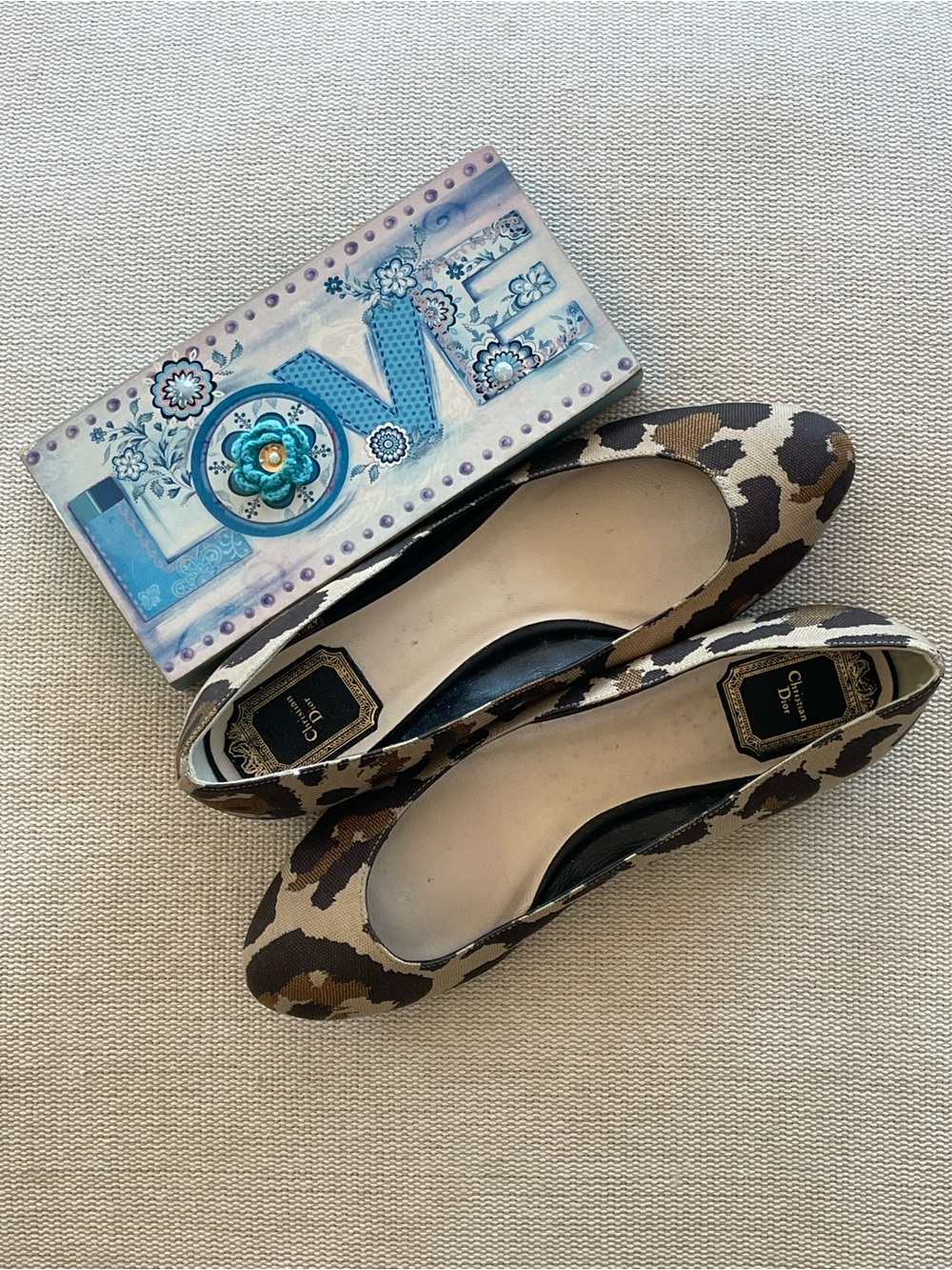 Christian Dior Leopard Print Women's Vintage Flats